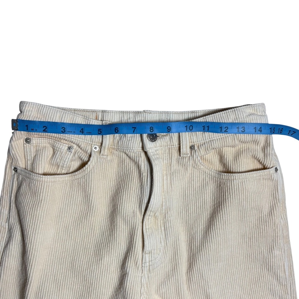 BDG Corduroy High and‎ Wide Corduroy Pants Cream High Rise Women's Size 29 - Picture 7 of 11